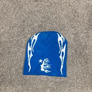 hellstar blue flame beanie